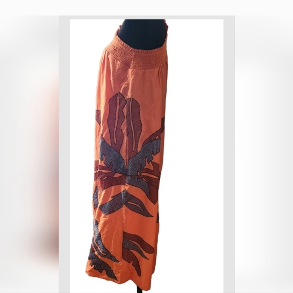 Anthropologie Maeve One-Shoulder Embroidered Maxi Dress Size xs petite - Picture 6 of 7